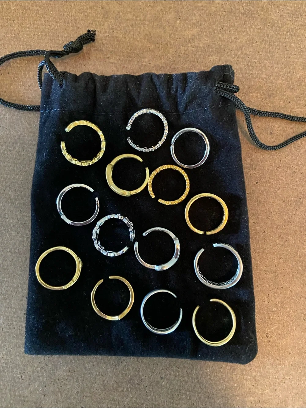 Mixed Gold & Silver Stackable Women’s Ring Set - Versatile Layering Collection
